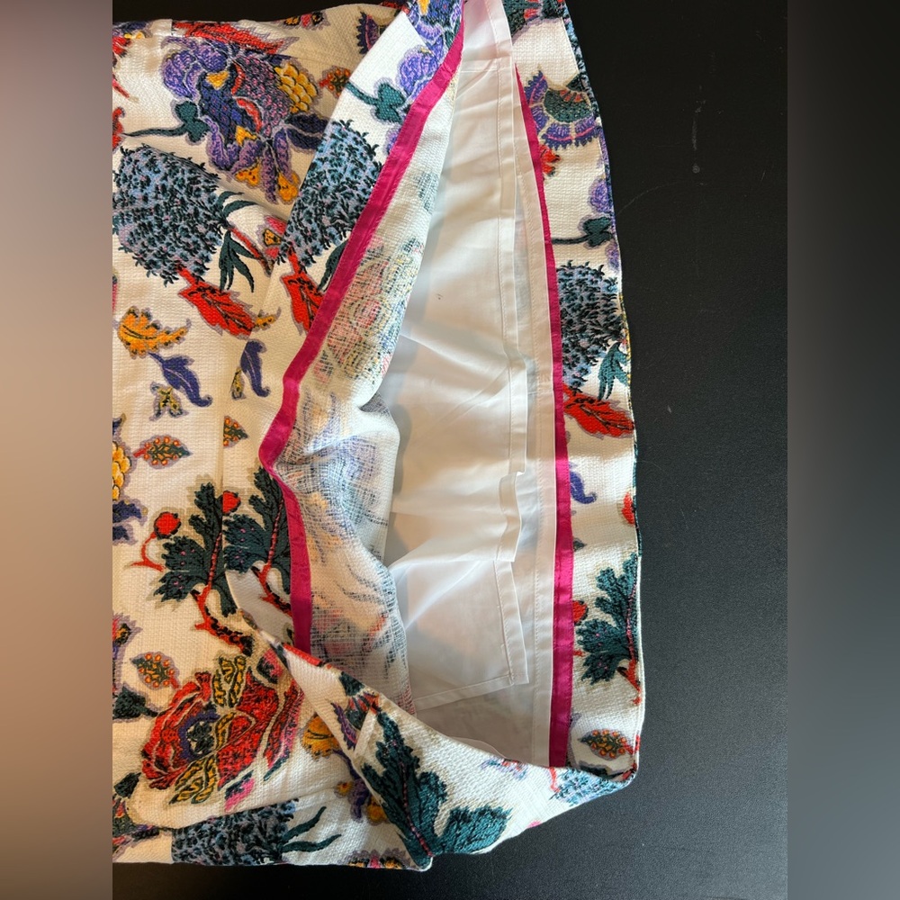 J Crew REIMAGINED| New Paisley Floral Trumpet Skirt Colorful Size 14 - Picture 8 of 10